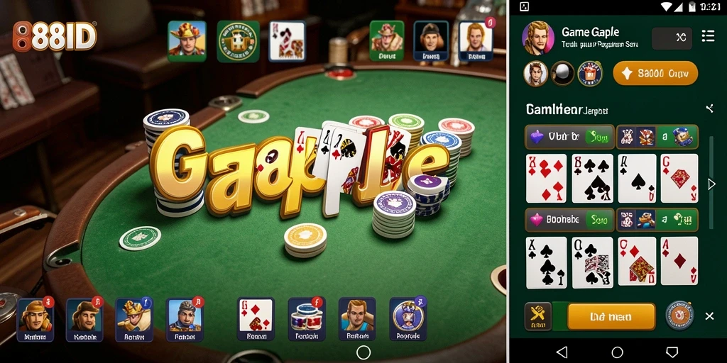 Screenshot gameplay Gaple di 88ID yang seru dan menarik.