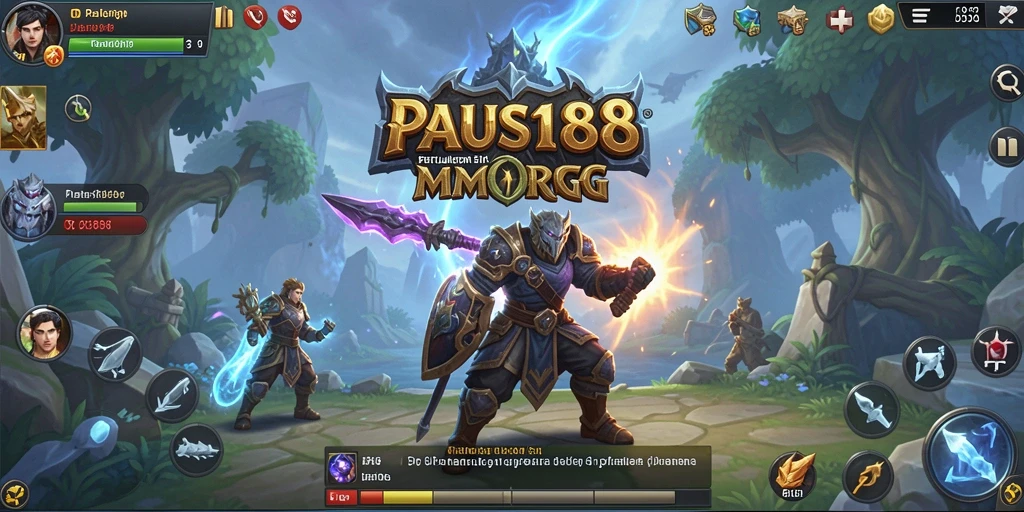 Screenshot utama PAUS188 menampilkan petualangan seru di dunia MMORPG.