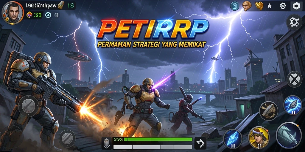 Tampilan gameplay PETIRRP yang mendebarkan dan penuh strategi.