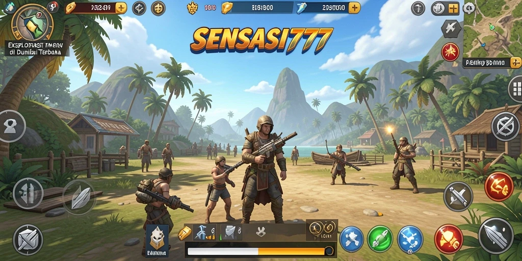 Tampilan gameplay SENSASI777 menampilkan aksi eksplorasi dunia terbuka yang mengesankan.